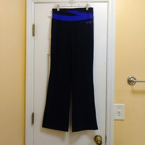 Fila Sport Women's Yoga Pants Size XS Black Blue